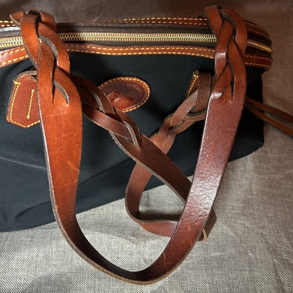 🔥SALE! DOONEY & BOURKE Black Canvas/Leather Braided Double Handle Satchel - Picture 14 of 14